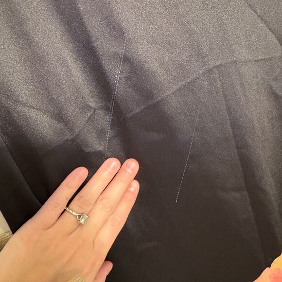 Anthropologie Strapless Floral Satin Maxi Dress Large - Picture 6 of 9